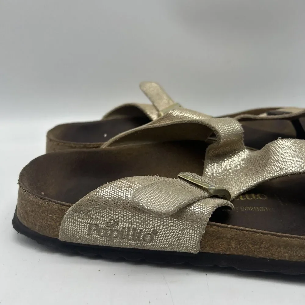 Birkenstock Sandals Womens 41 Papillion Gizeh Glitter Flip Flops‎